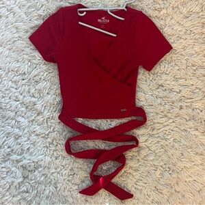 Hollister Wrap Top - Red